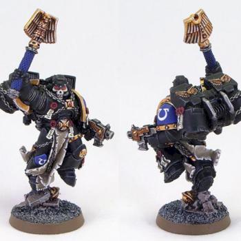 Space Marine Ultramarines Chaplain with Jump Pack by richardvan