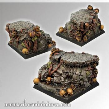 Chaos Ground Square Base 40mm by Scibor