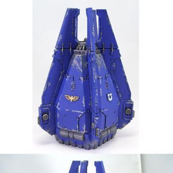 Space Marine Ultramarines Drop Pod by richardvan