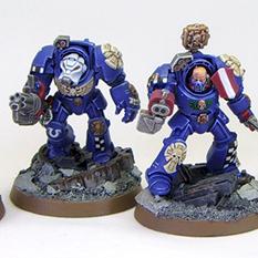 Space Marine Ultramarines Terminator Squad by richardvan