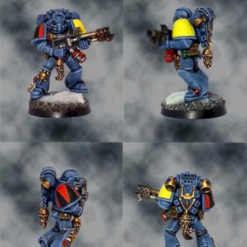 Space Wolves Grey Hunter with flamer by Brooklyn