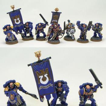 Space Marine Ultramarines Command Squad by richardvan