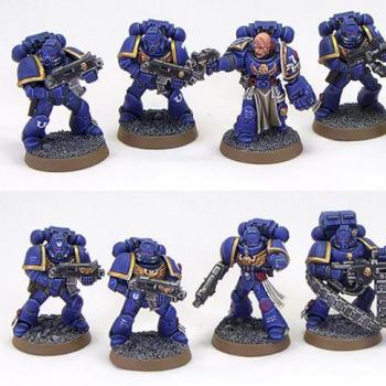 Space Marine Ultramarines Tactical Squad #1 by richardvan