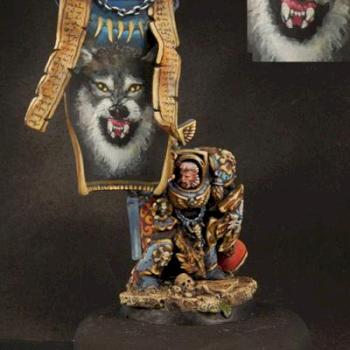 WARHAMMER40K Space Wolf Lord with Standard by rene