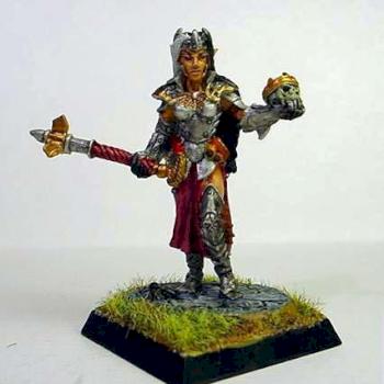 Dark Elf Cleric by randfp