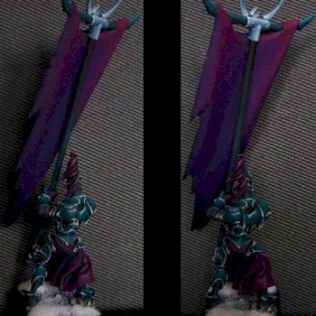Dark elf black guard standart bearer by lukatme
