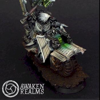Space Marines Dark Angels Asmodai on bike by Awaken Realms