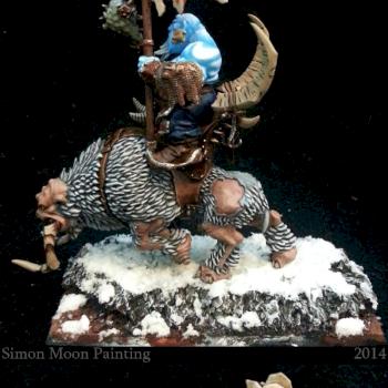 Icy Ogre Kingdom Mournfang Cavalry IV by Simon Moon