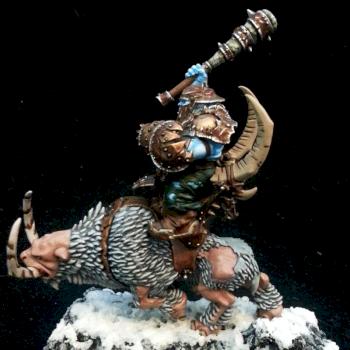 Icy Ogre Kingdom Mournfang Cavalry I by Simon Moon