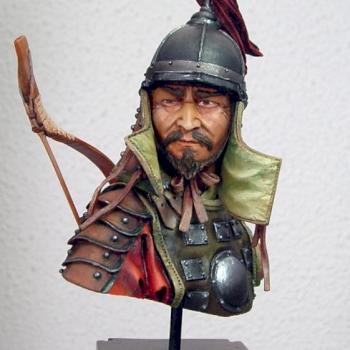 Busto guerrero mongol by escorpionzde