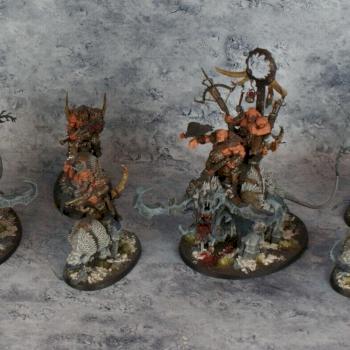 Ogor Mawtribes Army Frostlord on Stonehorn Mournfang Pack Huskard by biscuitkiller