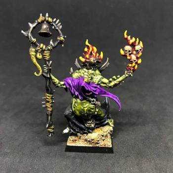 THE GLOTTKIN MAGGOTKING OF NURGLE SORCERER OF CHAOS WARHAMMER AOS by juanlurockerman