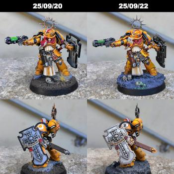 Bladeguard Veteran Primaris Lieutenant Imperial Fists - 2 year progression by CerberusXt