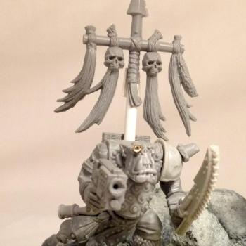 Orks Choppa Nob with Banner pole by AzhrarnX