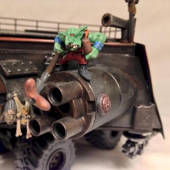 Orks Grot rigger cookin a weinie by AzhrarnX