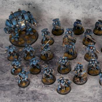Primaris Space Marines Ultramarines Army Redemptor Invader ATV by biscuitkiller