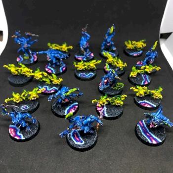 DISCIPLES OF TZEENTCH HORRORS PAINTED WARHAMMER AOS 40K CHAOS DAEMONS by juanlurockerman