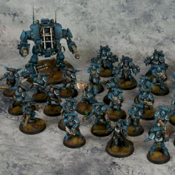 Warhammer 40k Ultramarines Army Primaris Space Marines Painted Combat Patrol by biscuitkiller