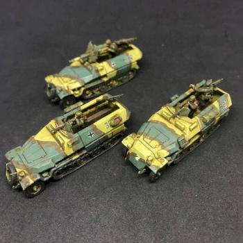 3X Armoured flak platoon Painted Flame of War FOW Germany 15mm by juanlurockerman