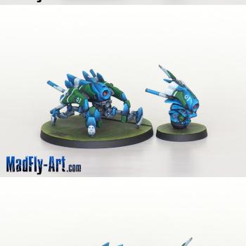 Armbots: Peacemaker and Auxbot by MadFlyArtStudio