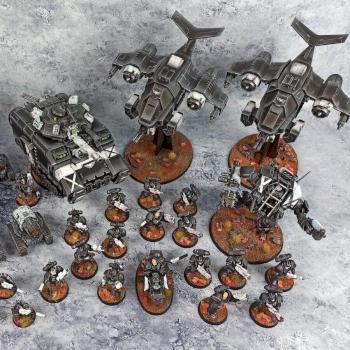 Warhammer 40k Iron Hands Painted Army Stormhawk Repulsor Redemptor Invictor by biscuitkiller