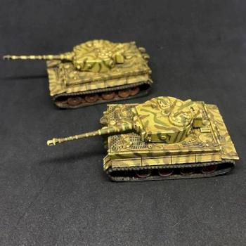 2X TANK TIGER Painted Flame of War FOW Germany 15mm by juanlurockerman