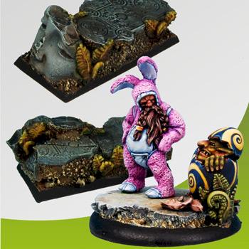 Ancient Ruins 25mm x 50mm  square bases set by Scibor