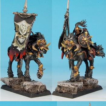 WARHAMMER Single Chaos Marauder Horseman with Standard by rene