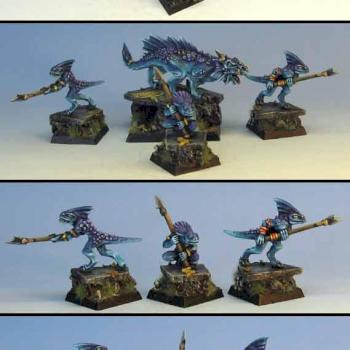 Warhammer Lizardman salamander hunting pack (Silver RD Adepticon '09) by Wappellious