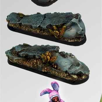 Ancient Ruins 25mm x 65mm  round bases set by Scibor