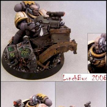 Emperor's Storm Marine - Dug in for a Fight! by LunchBox