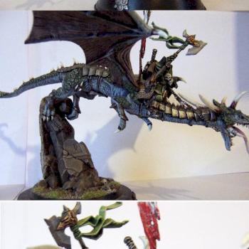 Nurgle Lord on Chaos Dragon - better composition by sammyjack76