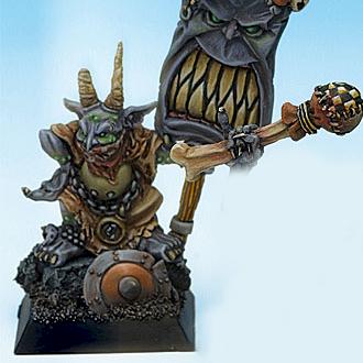 Goblin musician and standard-bearer by denib
