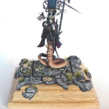 Dark Elf High Sorceress on Steed of Slaanesh by GeOrc