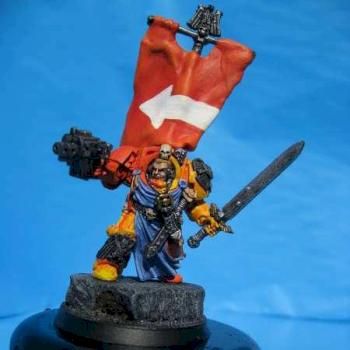 SPACE MARINE CAPTAIN IN TERMINATOR ARMOUR by brucemat