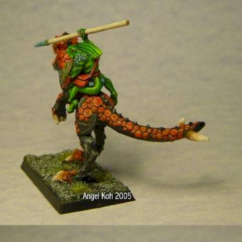 lizardman on cold one (repaint) by angelkoh