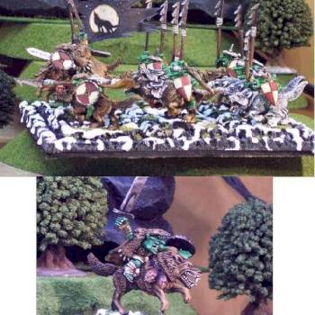 Goblin Wolf rider unit by Angrybeaver