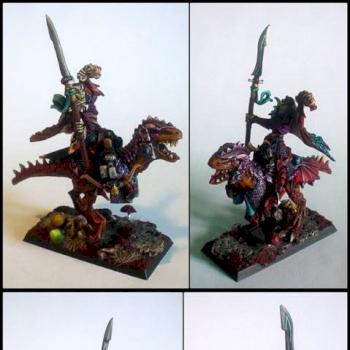 Dark Elves Dreadlord on Cold One by WY ZNAWCA
