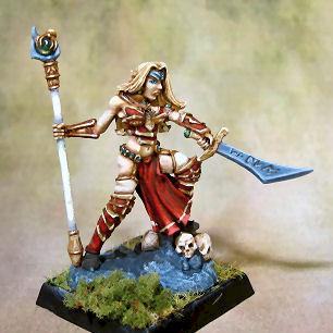 Female elven mage wizard sorcerer priest druid cleric warlock by Theminiaturepainter
