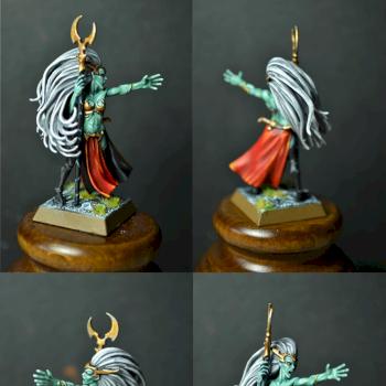 Dark Elf Sorceress by Ricardo Diaz Lopez