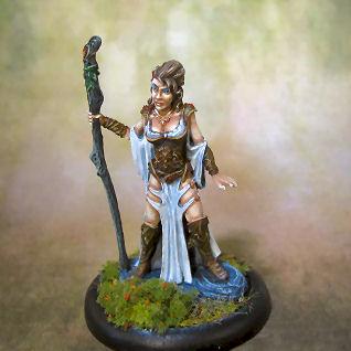 Female elven mage wizard sorcerer priest druid cleric warlock by Theminiaturepainter