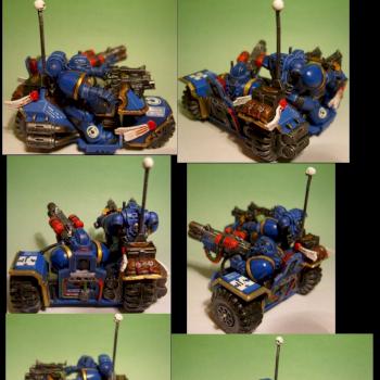 Ultramarines Attack Bike by veggiemanuk