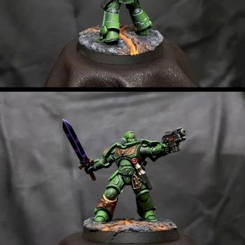 salamanders primaris spacemarine lieutenant by hsh521