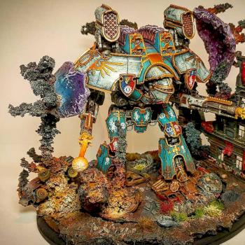 Warlord Titan - Titanicus - Scenic Base by 4Playerhobbies