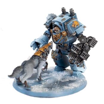 Space Wolves Contemptor Dreadnought by wrongwaygoback