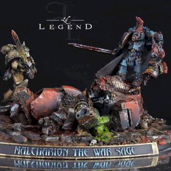 Malcharion Vs Raguel commission piece by Lil’Legend Painting