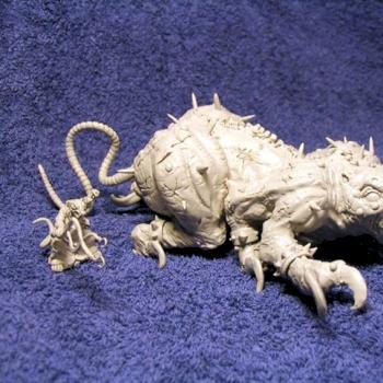 skaven, rattenbehemoth und zuchthexer by blitzkrieg bob