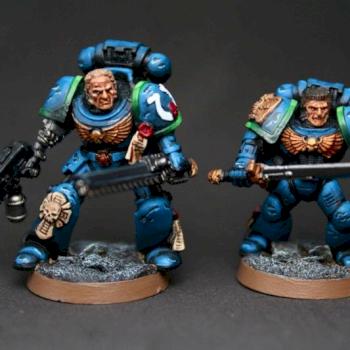 Uriel Ventris and Pasanius Ultramarines WIP pt.4 by pntbolplayer