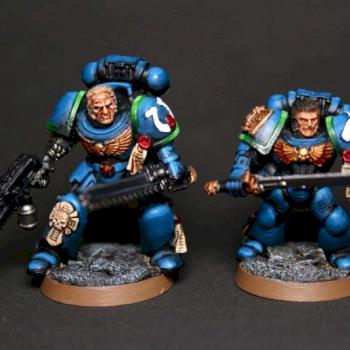 Uriel Ventris and Pasanius Ultramarines WIP pt.3 by pntbolplayer