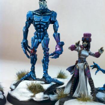 Ice golem and Rasputina by Zlikk